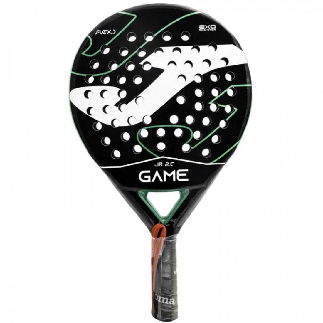 pala-joma-game-2-0-negro-turquesa-junior-2025-1-1100×1100 Joma Game 2.0 Black Turquoise Junior Racket - Image 1