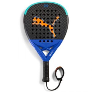 Puma Nova Elite Hybrid Black Blue Turquoise Racket - Image 1